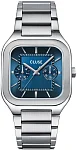 Cluse Quadrus Day-Date Blue Dial Steel Bracelet CW26209