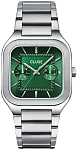 Cluse Quadrus Multifunction Day-Date Steel Bracelet Green Dial CW26202