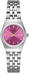 Retro 70's Silver Bracelet Fuchsia Dial
