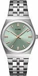 Retro 70's Silver Bracelet Green Dial