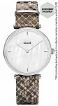 Triomphe Silver White Pearl Leather Soft Grey Python