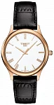 Excellence Lady Rose Gold Black Leather White Dial