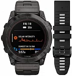 Garmin Fenix 7X Pro 51mm Sapphire Solar DLC Titanium, Titanium DLC Bracelet Set HR GPS 010-02778-30