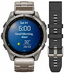 Fenix 8 47mm Sapphire Titanium Bezel, Titanium Bracelet & Silicone Strap Set AMOLED GPS