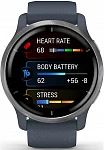 Garmin Venu 2 45mm Granite Blue Silver HR GPS Digital Smartwatch 010-02430-10