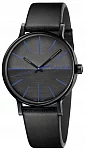 CALVIN KLEIN Gent Boost Dark Grey Dial Blue Index Black Leather K7Y214CZ