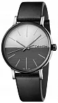 CALVIN KLEIN Gent Boost Silver Dial Black Leather K7Y21CCX