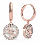 Guess Kolczyki Wiszące Logo Kryształki Stal PVD UBE70249