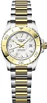 Longines HydroConquest Lady Quartz 30mm White Pearl Yellow Gold PVD L3.369.3.12.7