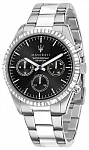 Maserati Competizione Black Dial Steel Bracelet R8853100023