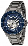 Sfida Automatic Skeleton Blue Dial Steel Bracelet