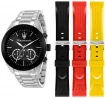 Traguardo Silver Bracelet Black Dial Set