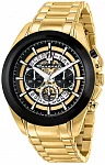 Traguardo Semi-Skeleton Dial Yellow Gold PVD Bracelet Chrono