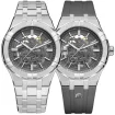 Aikon Gent Date 42mm Automatic Steel Skeleton Set