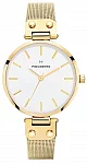 Mockberg Livia White Dial Yellow Gold Mesh MO1601