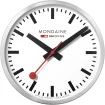 Mondaine Zegar Ścienny Okrągły Srebrny A995.CLOCK.16SBB