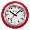 Zegar Biurkowy Podróżny Okrągły Czerwony