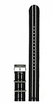 Pasek Materiałowy Tissot NATO Czarno-Szary 19mm Quickster San Antonio Spurs
