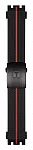 Pasek Gumowy Tissot Czarno-Czerwony 21mm z Zapięciem Motylkowym T-Race