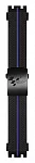 Paski i części Pasek Gumowy Tissot Czarno-Niebieski 21mm z Zapięciem Motylkowym T-Race T603040208