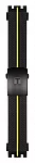 Pasek Gumowy Tissot Czarno-Żółty 21mm z Zapięciem Motylkowym T-Race