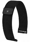 Paski i części Bransoleta Mesh Hirsch 20mm Czarna Magnetyczna 30161450-5-20