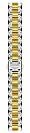 Paski i części Bransoleta Stalowa Longines Bicolor Żółte Złoto 18,2mm PrimaLuna L600135069