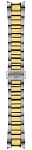 Paski i części Bransoleta Stalowa Tissot 20mm Bicolor Żółte Złoto PR 100 T605049117