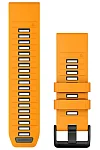 Paski i części Pasek Garmin QuickFit 26mm Fenix, Epix, Quatix 51mm Pomarańczowy/Grafitowy Gumowy 010-13393-01