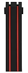 Pasek Gumowy Tissot Czarno-Czerwony 21mm T-Race