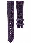 Pasek Skórzany Polpora Krokodyl Fioletowy 20mm Emalie Ametyst