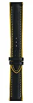 Paski i części Pasek Skórzany Certina Czarno-żółty XL 20mm DS Podium C610020865