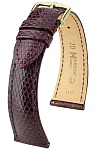 Paski i części Pasek Skórzany Egzotyczny Hirsch London Lizard L Burgundowy 04266160