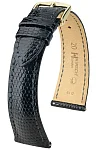 Paski i części Pasek Skórzany Egzotyczny Hirsch London Lizard L Czarny 04266150