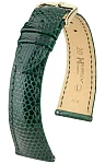 Paski i części Pasek Skórzany Egzotyczny Hirsch London Lizard L Zielony 04266140