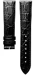 Paski i części Pasek Skórzany Longines Czarny 20mm Presence Automatic L682122618
