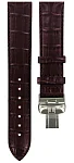 Paski i części Pasek Skórzany Tissot Brązowy 19mm Automatics III PR 100 Le Locle z Zapięciem Motylkowym T600031148
