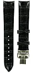 Paski i części Pasek Skórzany Tissot Czarny 18mm Couturier Lady z Zapięciem Motylkowym T600032633