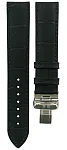 Paski i części Pasek Skórzany Tissot Czarny 19mm PRC 200 z Zapięciem Motylkowym T600032779