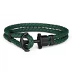 Paul Hewitt Bransoletka Phreps Rozmiar XXL Black Leather Green PH-PH-L-B-G-XXL