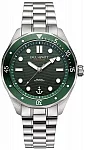 Ocean Diver Solar Green Dial Silver Bracelet