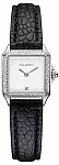 Petite Soleil Tortue Solar White Dial Black Leather Strap