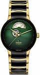 Centrix Gent Automatic Open-Heart L Black Ceramic Green Dial