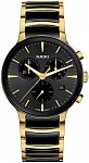 Centrix Gent Quartz Chrono Black Ceramic & Yellow Gold PVD