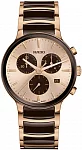 Centrix Gent Quartz Chrono Brown Ceramic & Rose Gold PVD