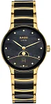 Rado Centrix Lady Quartz Date Moonphase Diamonds Black Ceramic R30233942