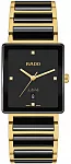 Rado Integral Gent Diamonds Quartz Black Ceramic R20256712
