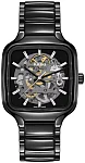 Rado True Square Gent Automatic Skeleton L Black Ceramic Diamonds R27124702