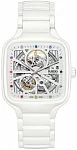 True Square Lady Automatic Skeleton L Ceramic Precious Stones