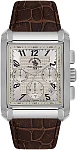 Santa Barbara Polo Legend Quartz Day-Date Multifunction GMT Silver Dial Brown Leather Strap SB.1.10550-2